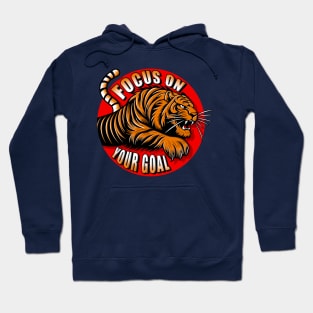 Jumping Tiger with Motivational Words Hoodie